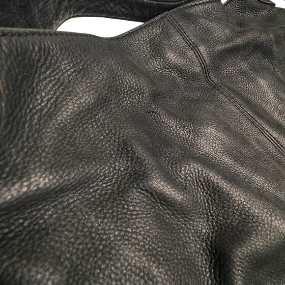 Rebecca Minkoff Black  Hobo Leather Moto Handbag Purse with Dust Cover Bag - Picture 5 of 13